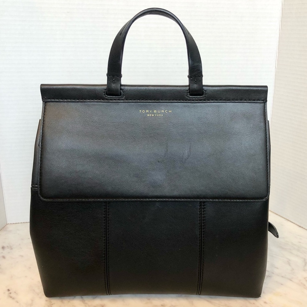 Black Tory Burch Block T Backpack OS - Picture 2 of 14